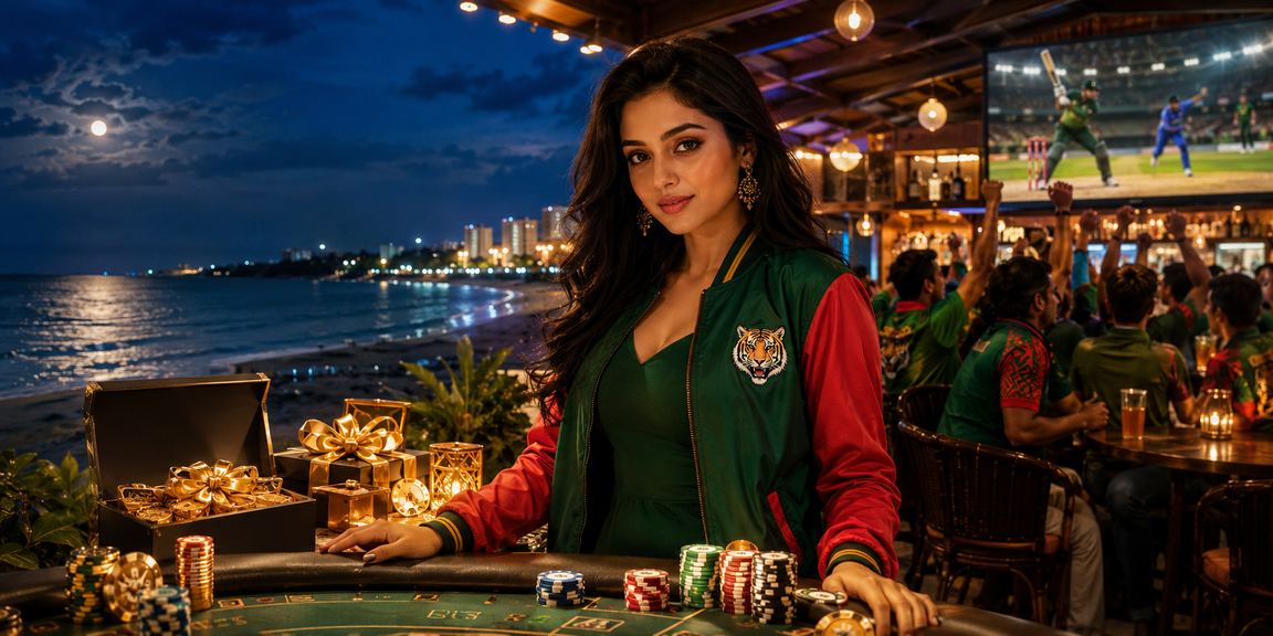 কক্সবাজার সমুদ্র সৈকতে ক্রিকেট বেটিং গেম উপভোগ করছেন একজন খেলোয়াড়